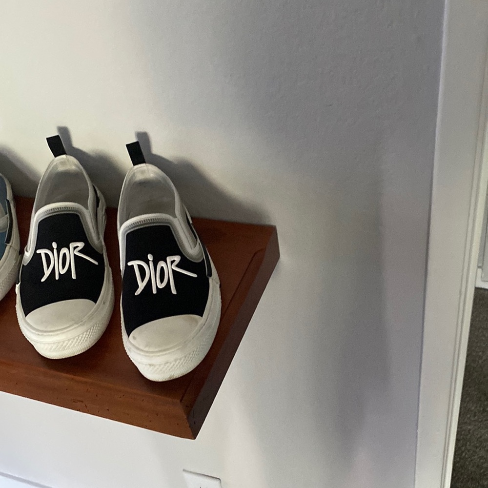Black Dior Slip Ons